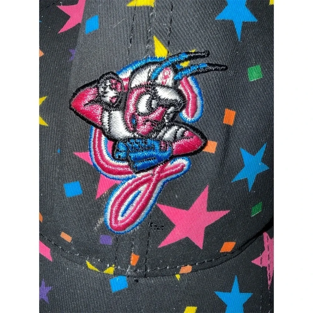 N47 Twins Youth Adjustable Baseball Cap‎ Stars Pink Brim Size M baseball hat